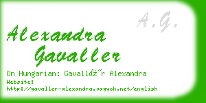 alexandra gavaller business card